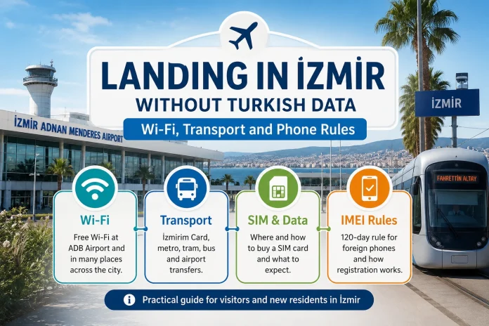 Guide to airport Wi-Fi, transport, SIM cards and IMEI rules for travellers arriving in İzmir