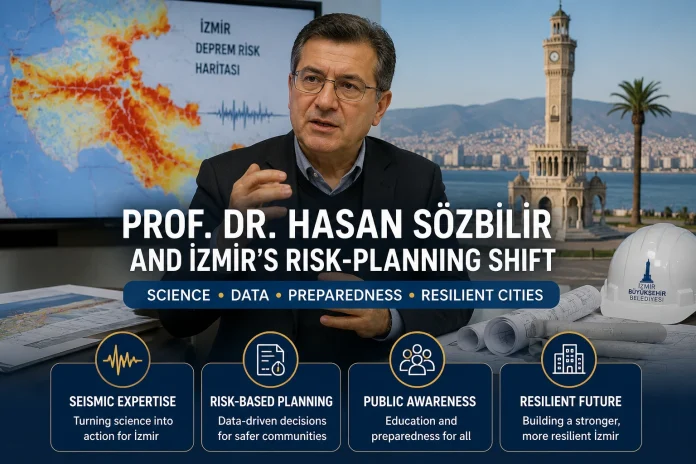 Prof Dr Hasan Sözbilir discussing earthquake science and urban risk planning for a more resilient İzmir